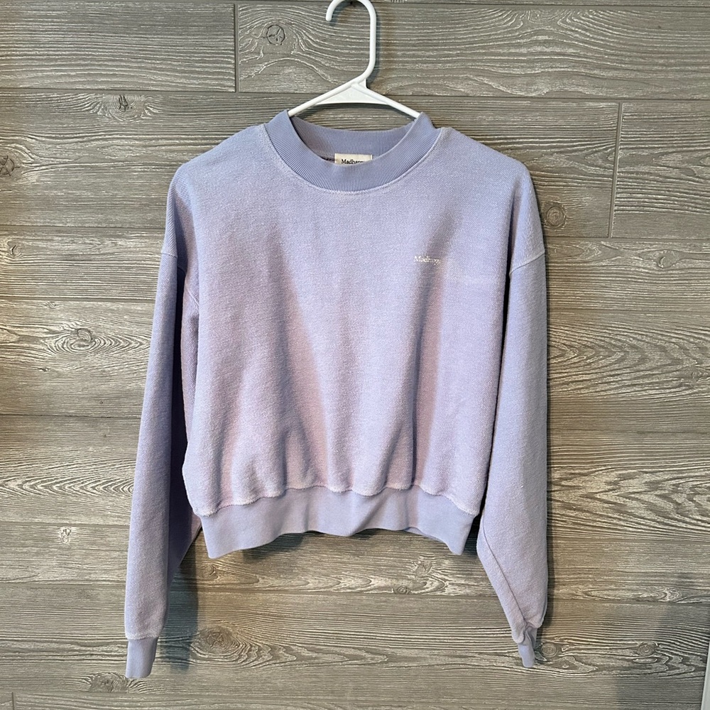 Madhappy Heritage‎ Crewneck Sweatshirt Lavender Purple Cotton Pullover Small
